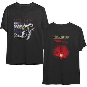 Toby Keith Boom Town Tour 1995 Country Music Fan Band Graphic 2 Sided T-Shirt 90